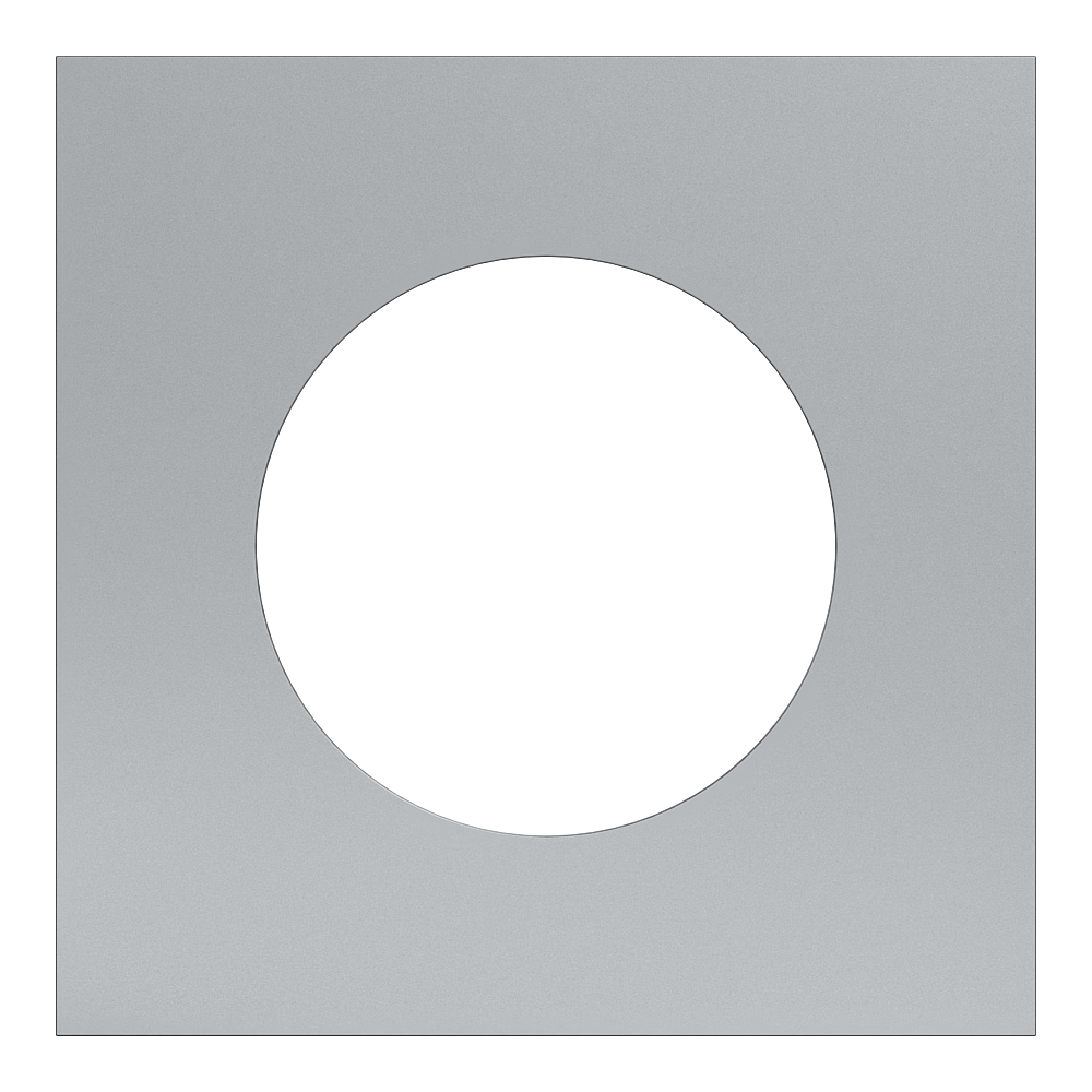 Odace M. plaque 1 poste titane blanc